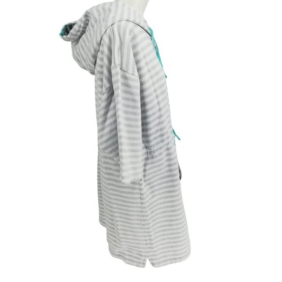 Patagonia Organic Cotton W's Sandlapper Coverup Size XL Dress Stripe Hood Gray - Picture 13 of 15